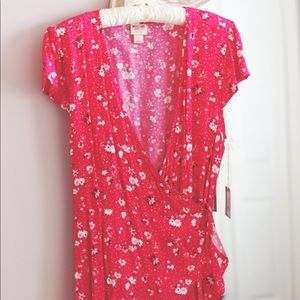 Gorgeous Pink Wrap Tie Dress